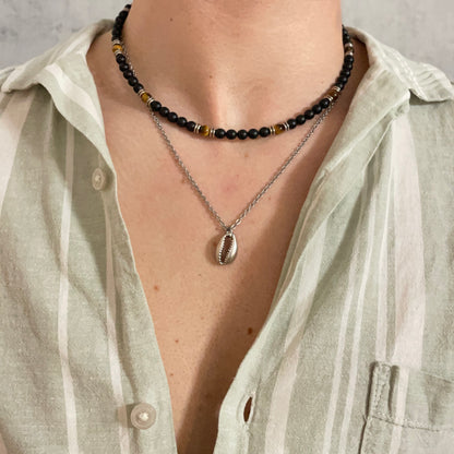 Tiger eyes Pearl Chain